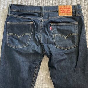 Levi's Men's Dark Indigo 513 Slim Straight Jeans 31x32